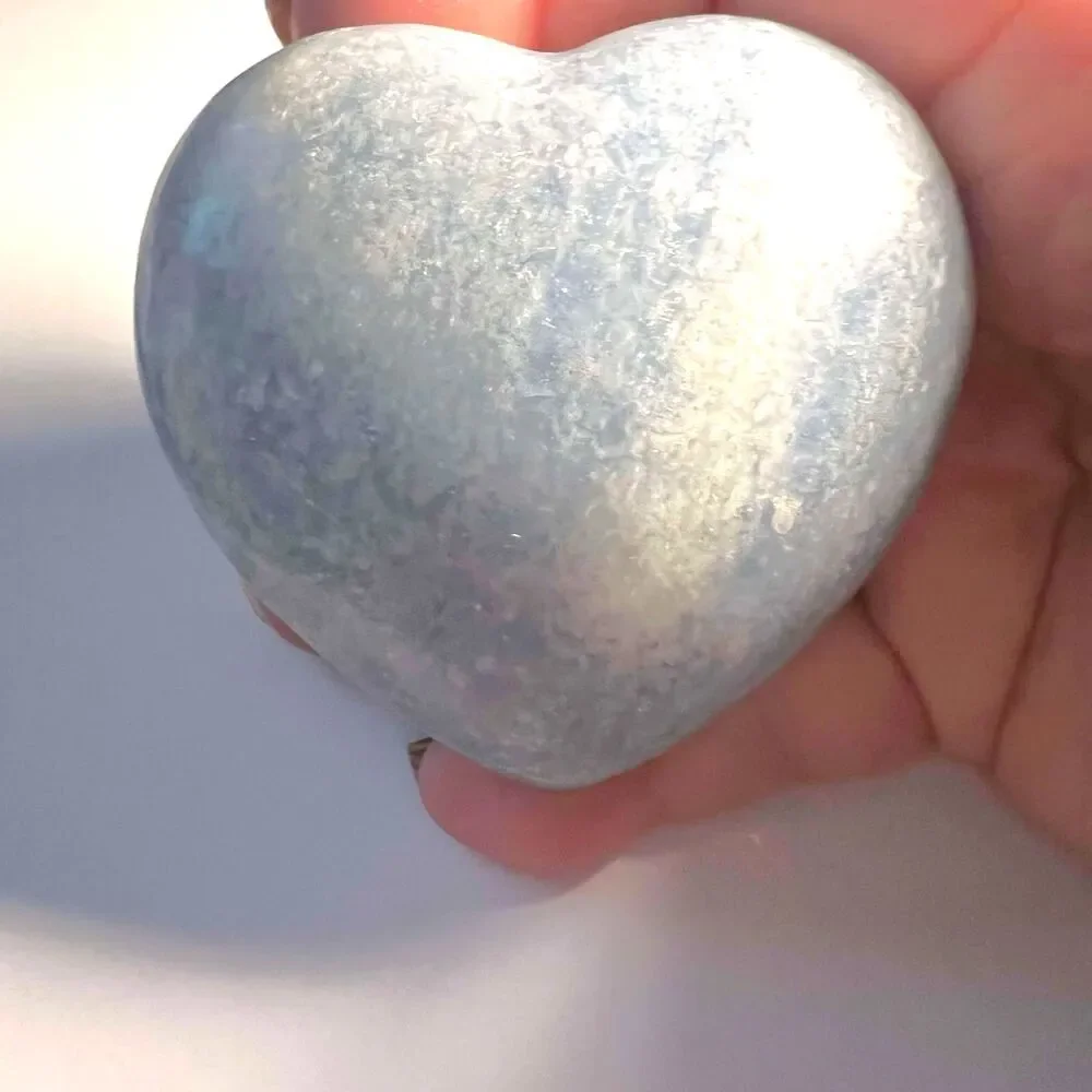 Blue Calcite Heart